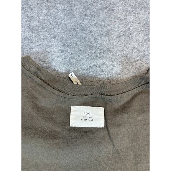 Fear Of God Essentials Shirt Mens Large Brown FOG Streetwear Tee Minimalist - Picture 9 of 10